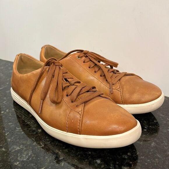 Cole Haan Men's Grand Crosscourt 2 Sneaker Tan Burnish - Picture 2 of 7